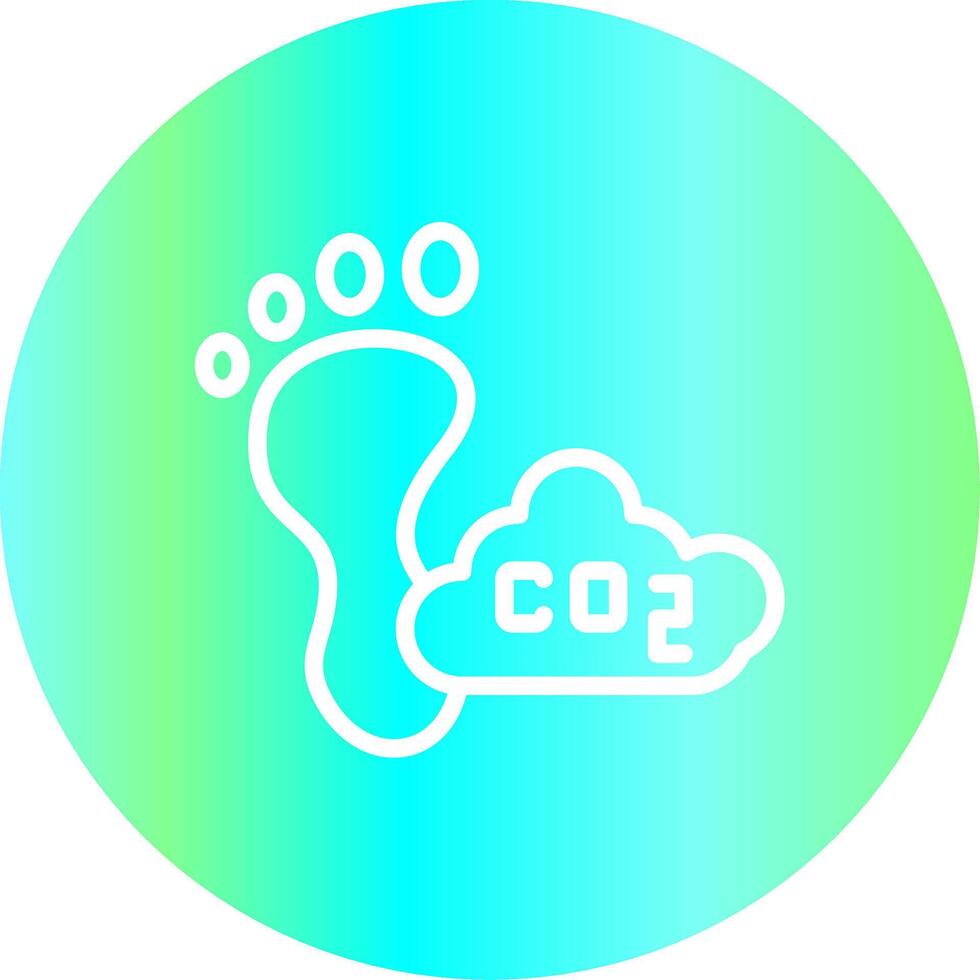 Carbon Footprint Creative Icon Design vector