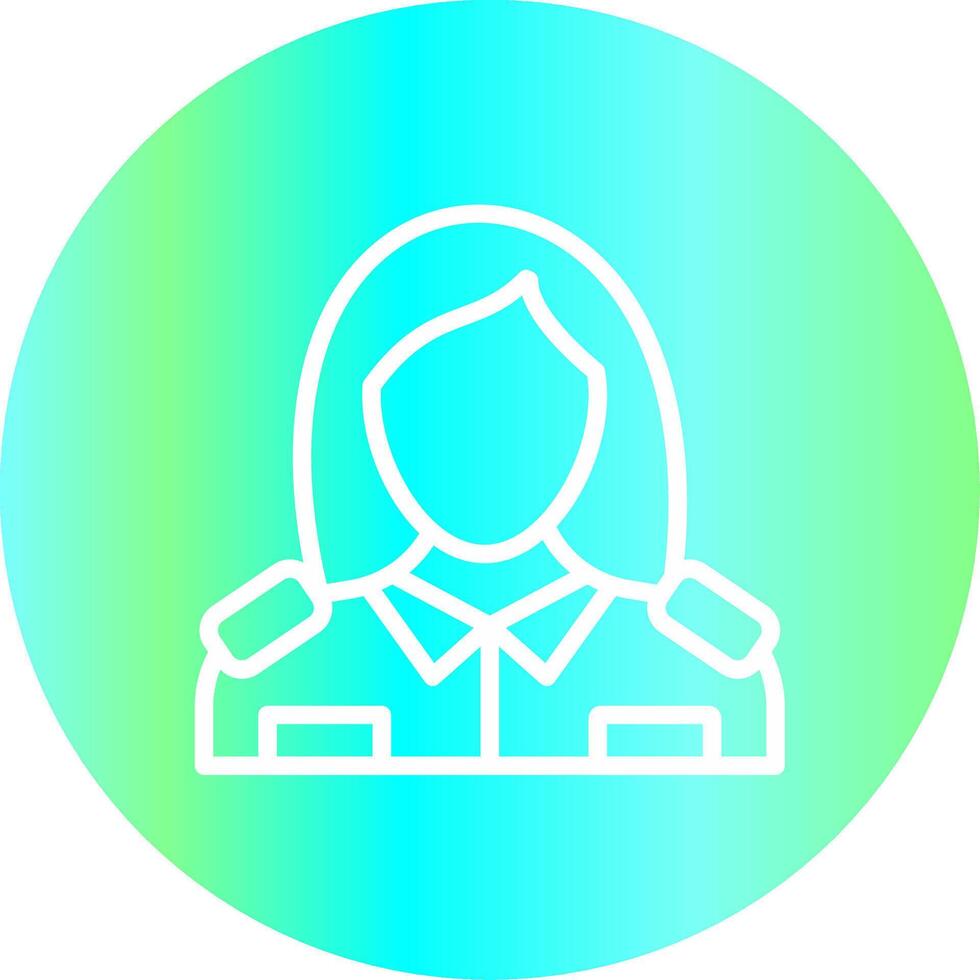 Lady Police Creative Icon Design vector