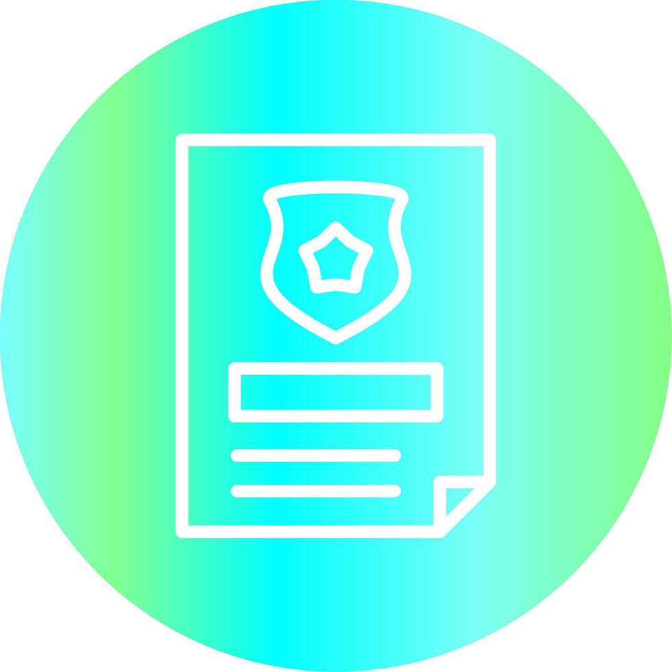 Police Certificate Creative Icon Design vector