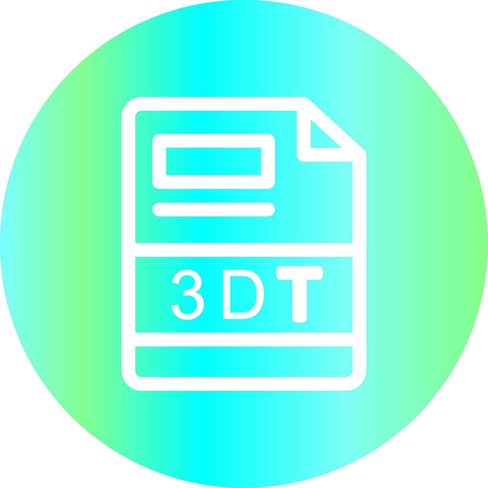 3dt creativo icono diseño vector