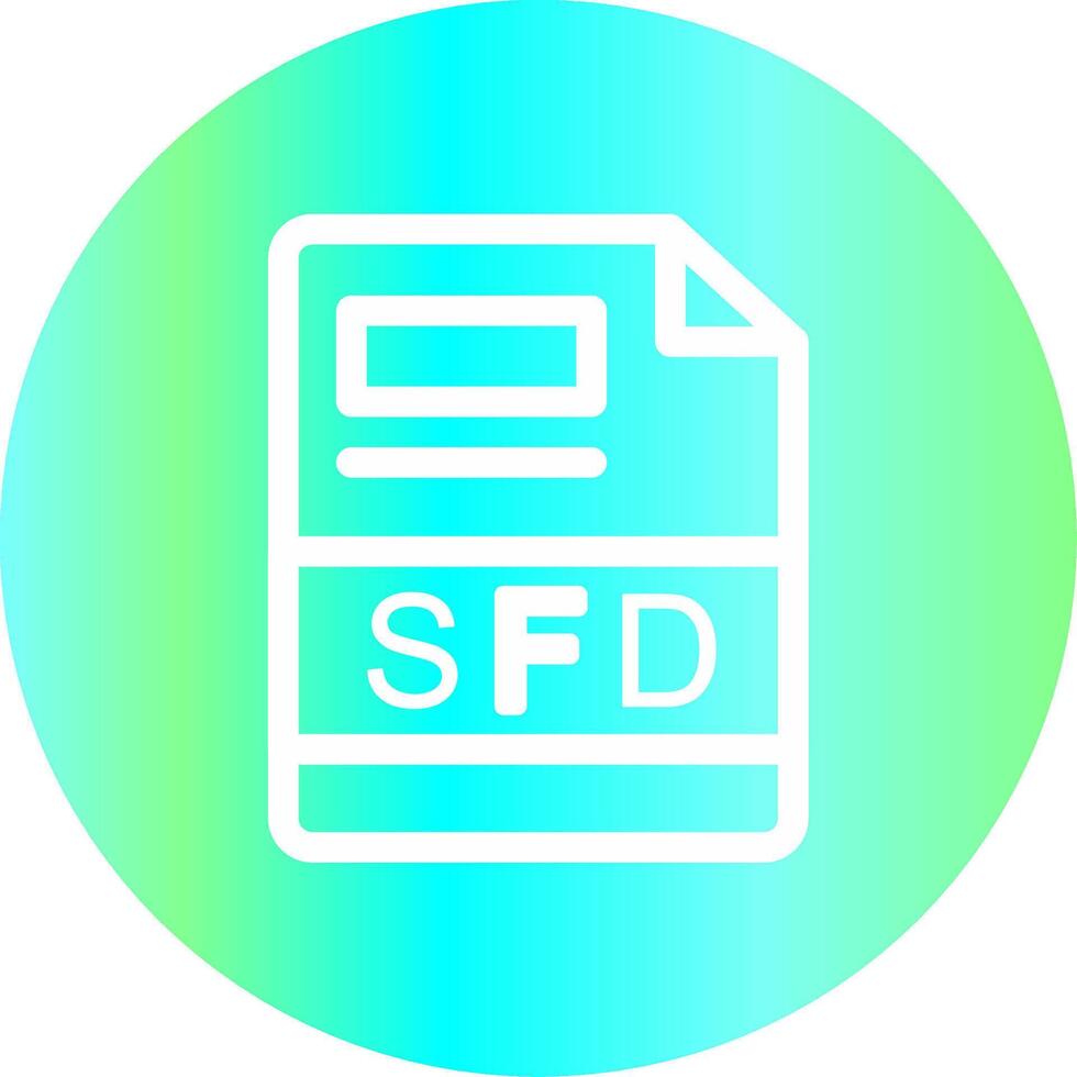 sfd creativo icono diseño vector