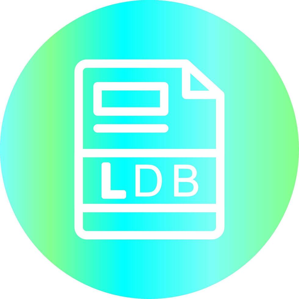 ldb creativo icono diseño vector