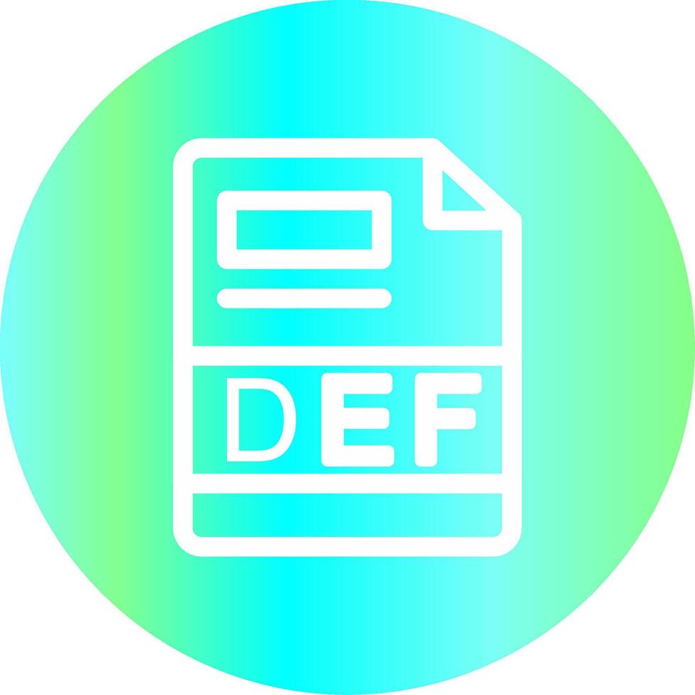 DEF Creative Icon Design vector