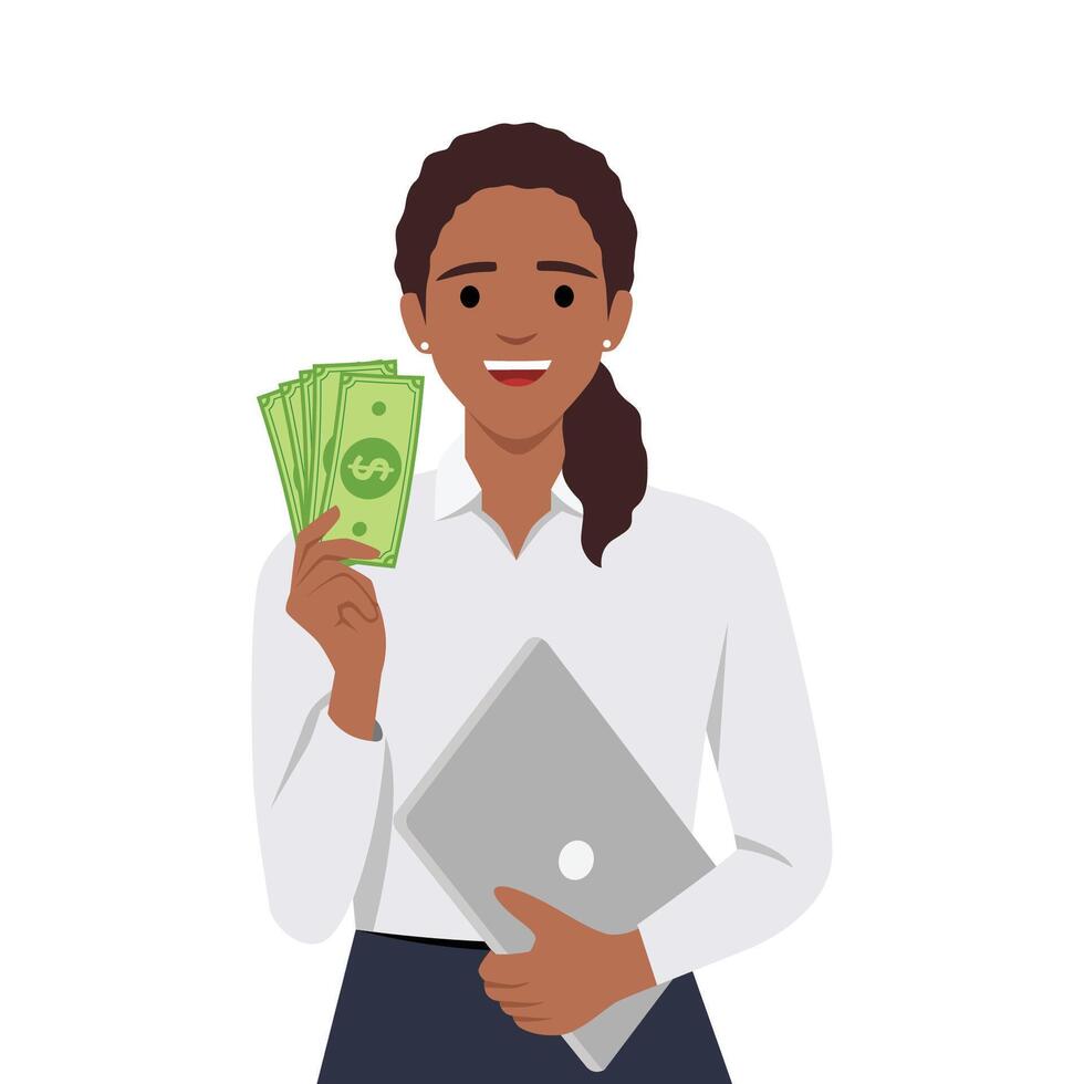Black Woman Money Vector Art Icons and Graphics for Free Download