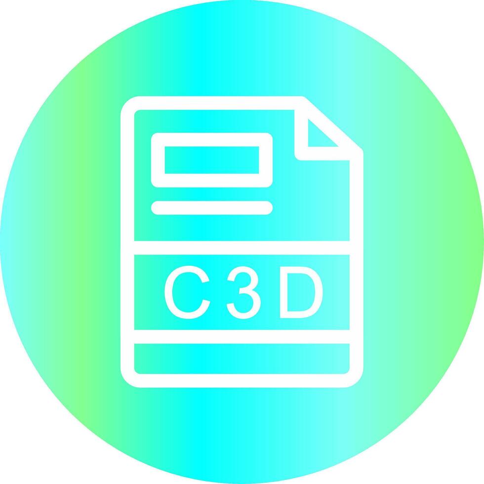 C3D Creative Icon Design vector