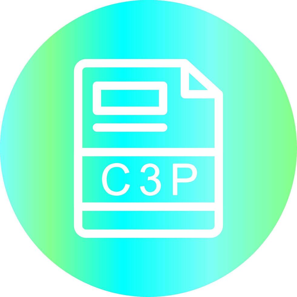 C3P Creative Icon Design vector