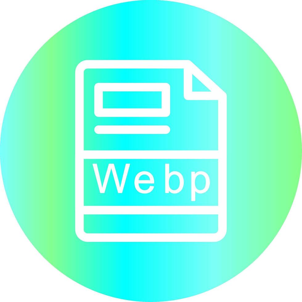 webp creativo icono diseño vector