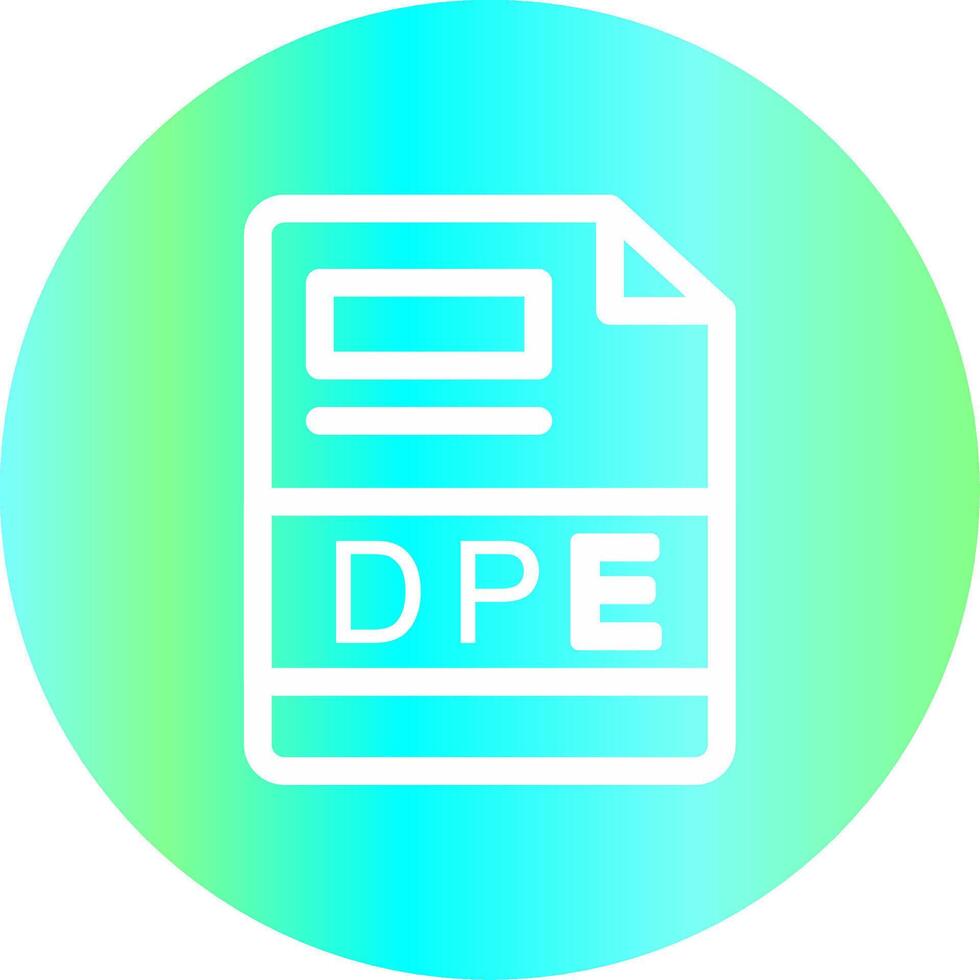 dpe creativo icono diseño vector