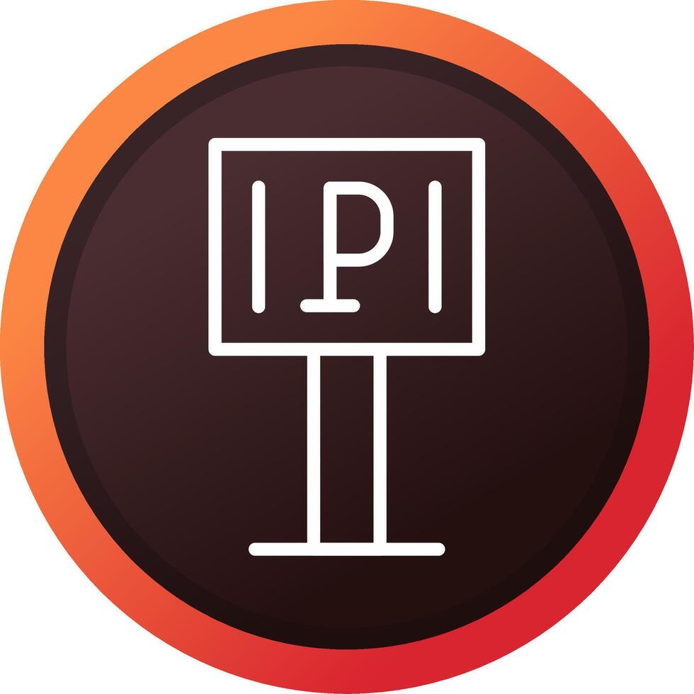 Parking Sign Creative Icon Design vector