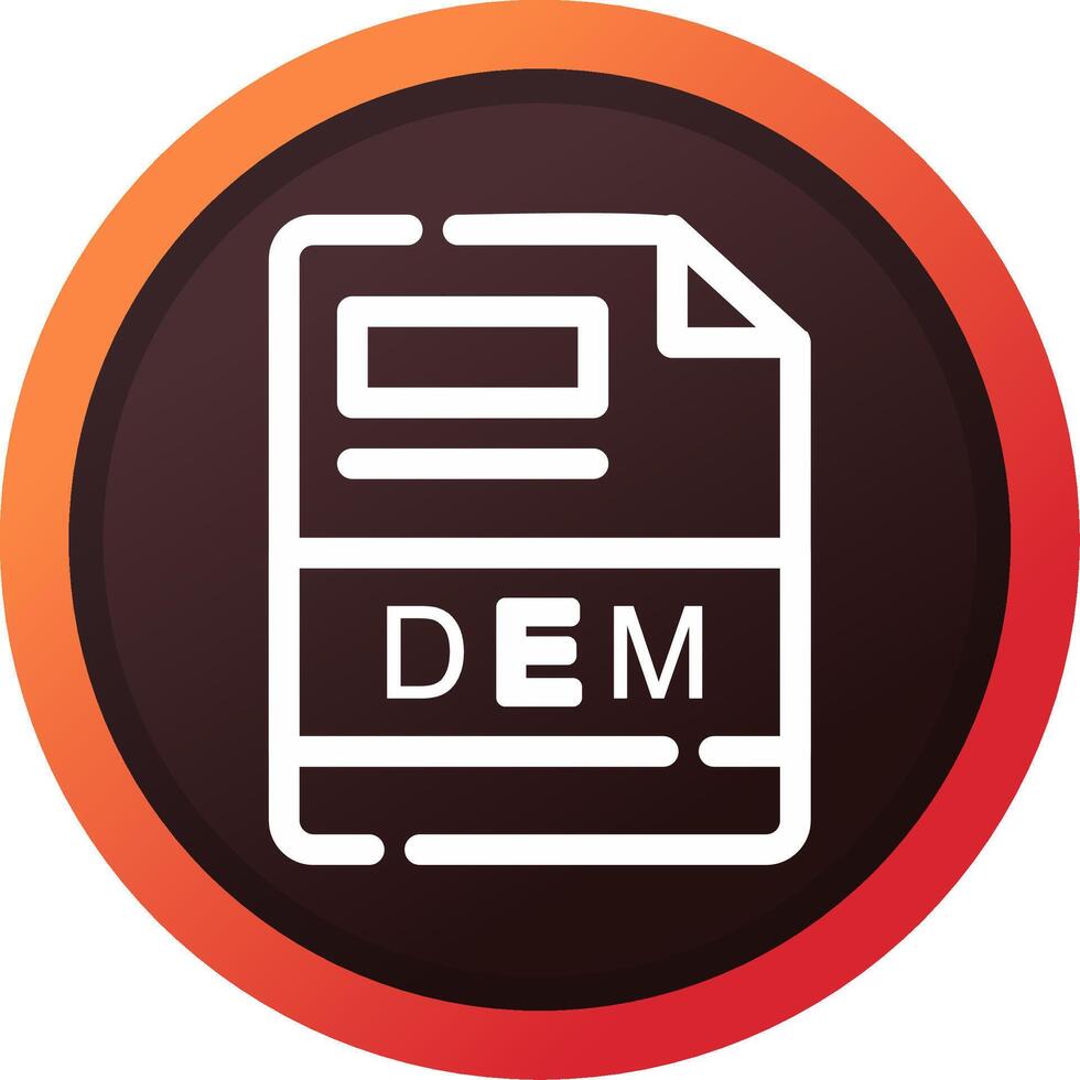 DEM Creative Icon Design vector