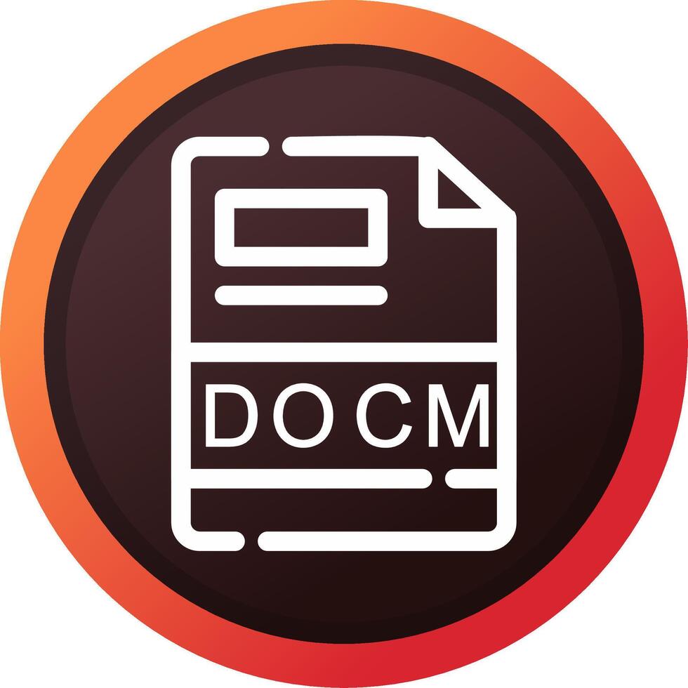 DOCM Creative Icon Design vector