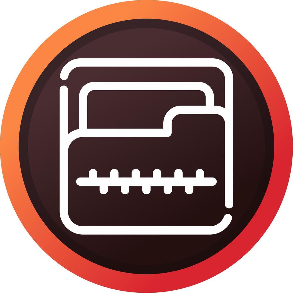 Zip Folder Creative Icon Design vector