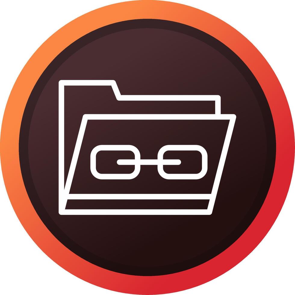 Link Folder Creative Icon Design vector