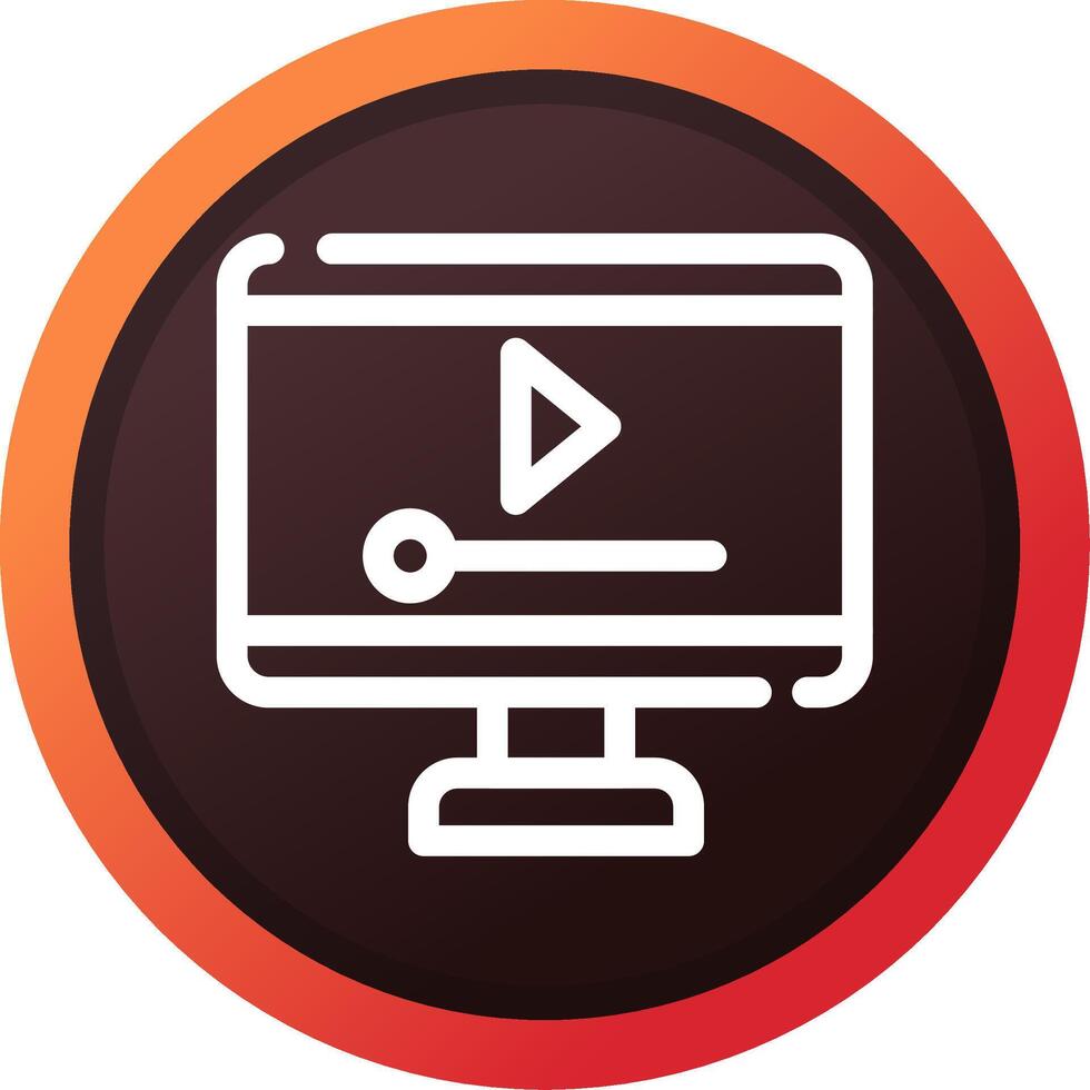 Video Player Creative Icon Design vector