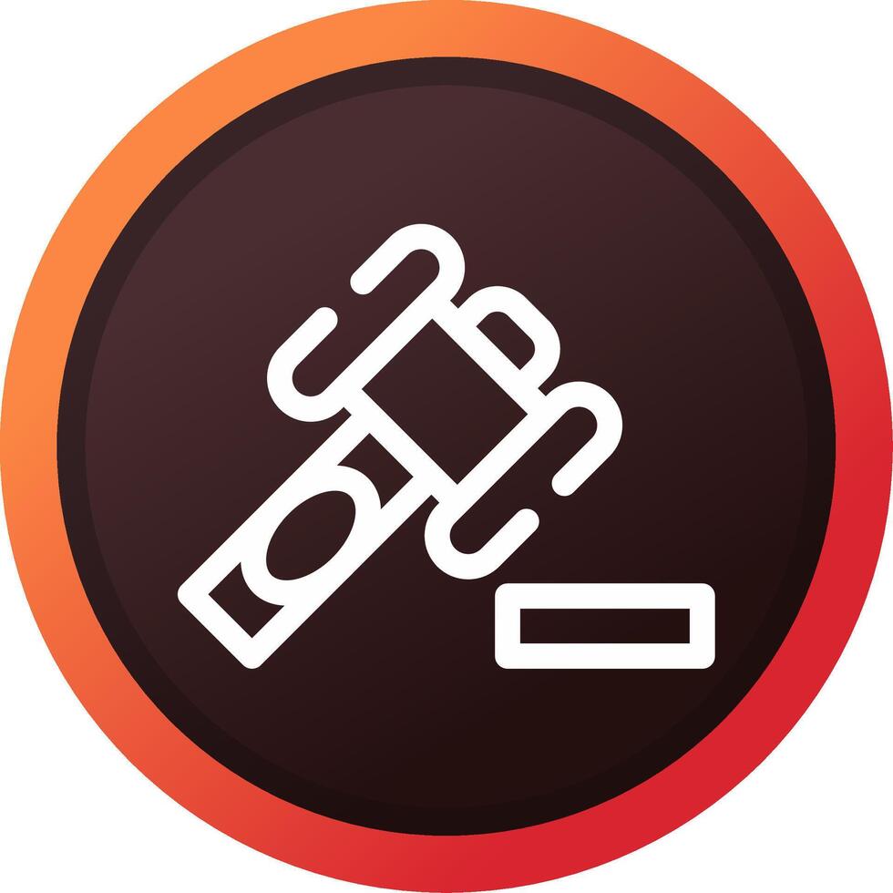 Law Hammer Creative Icon Design vector