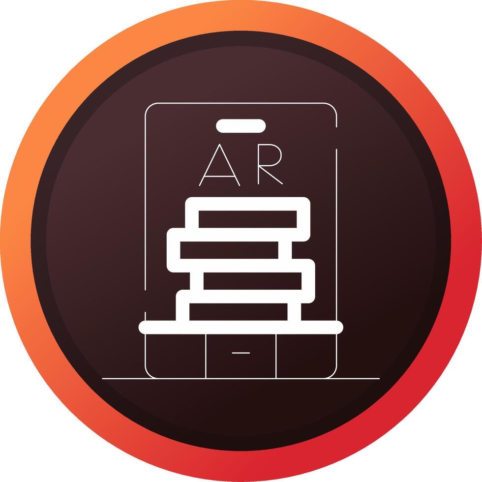 Ar Tumbling Blocks Creative Icon Design vector