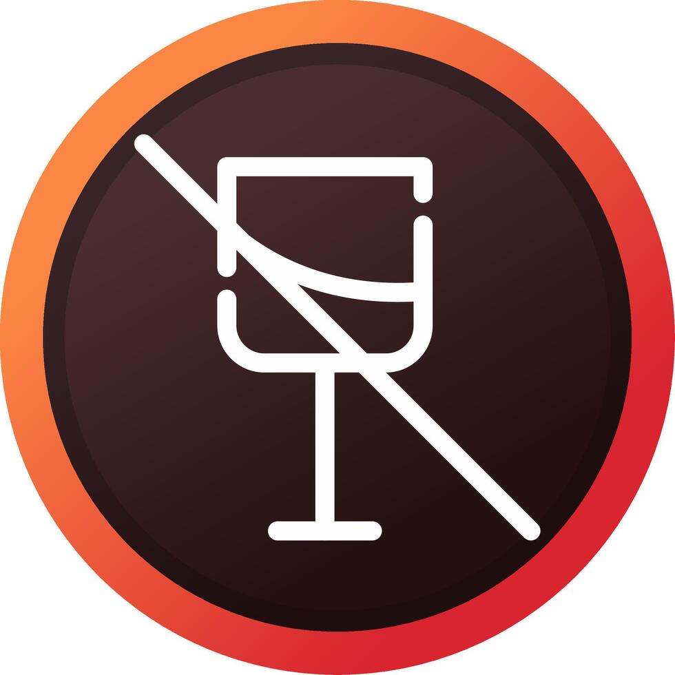 No Wine Creative Icon Design vector