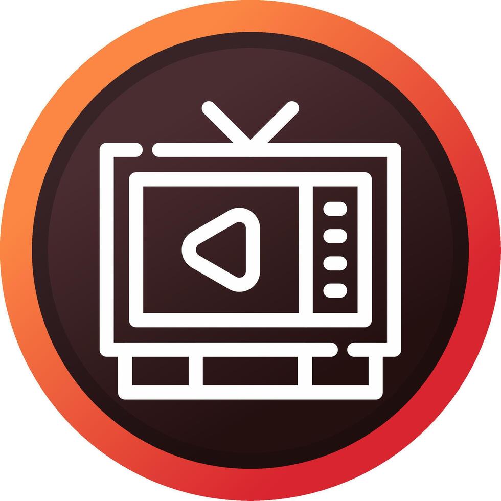 Watching TV Creative Icon Design vector