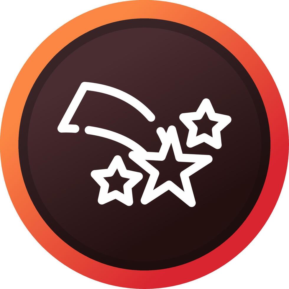 Shooting Star Creative Icon Design vector
