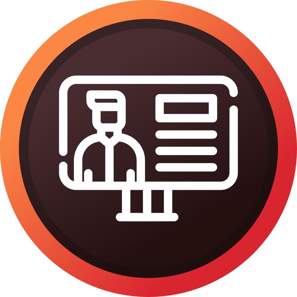 Online Lecture Creative Icon Design vector