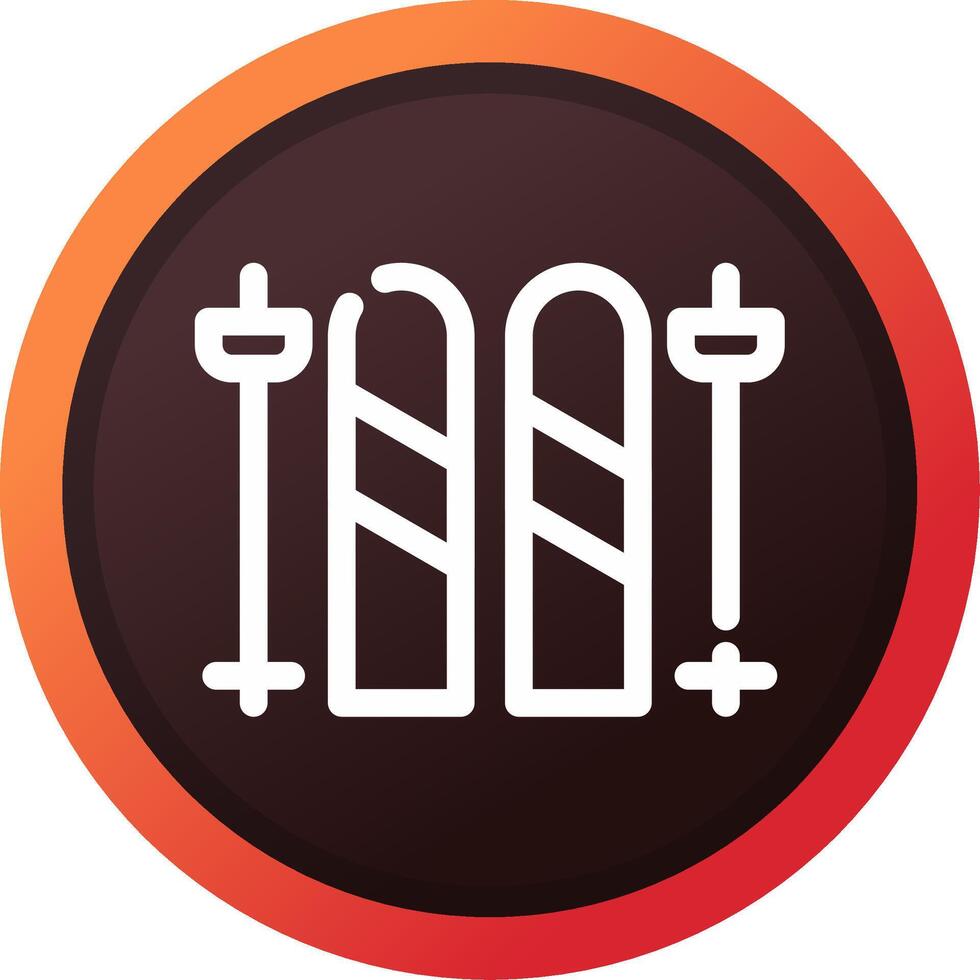 Skis Creative Icon Design vector