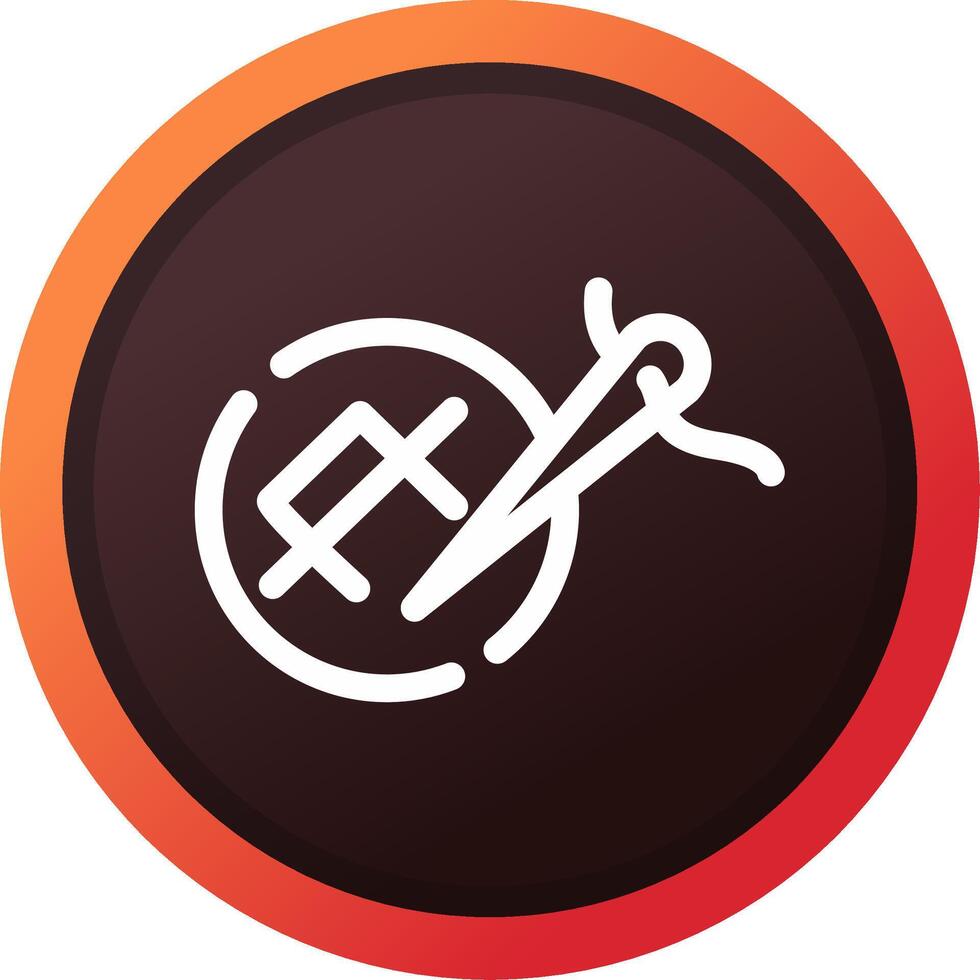 Embroidery Creative Icon Design vector
