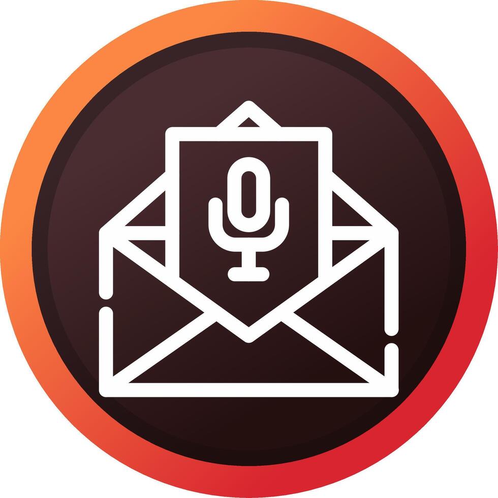 Voice Email Creative Icon Design vector