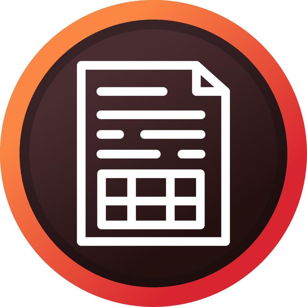 Spreadsheet Creative Icon Design vector