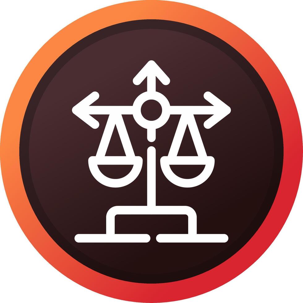 Balance Scale Creative Icon Design vector