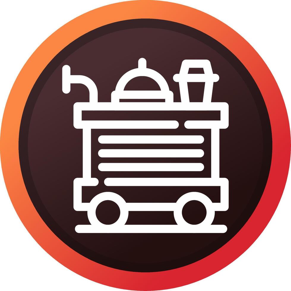 Food Trolley Creative Icon Design vector