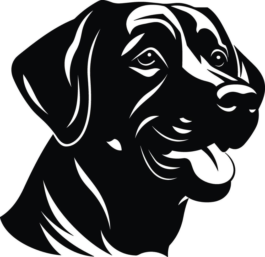 Silhouette labrador retriever dog logo vector