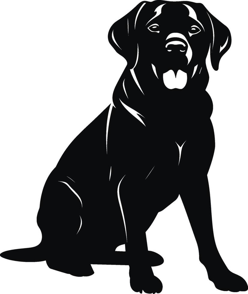 Silhouette labrador retriever dog logo vector