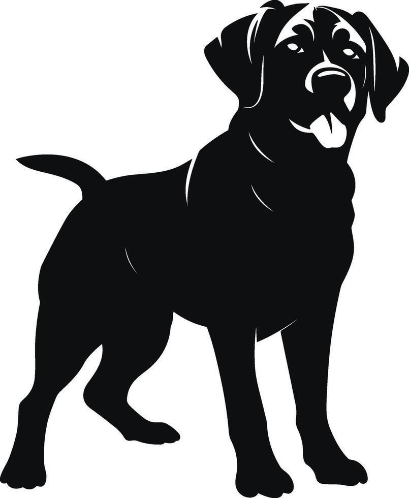 Silhouette labrador retriever dog logo vector