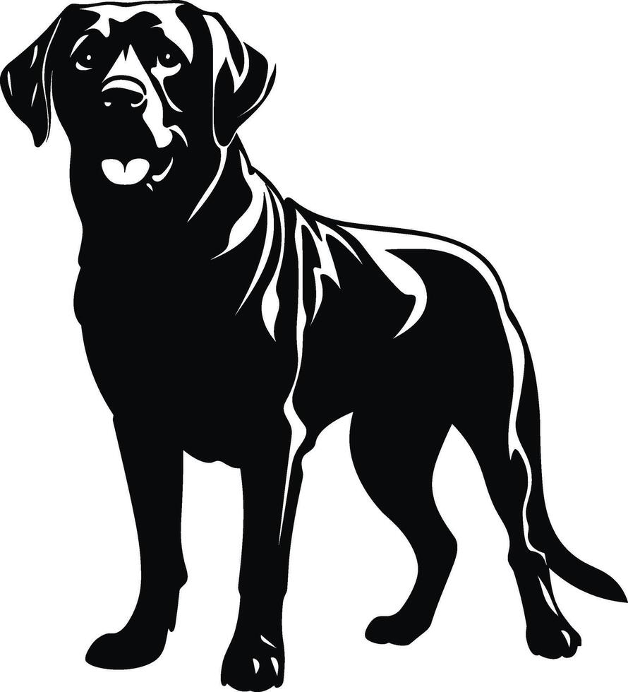 silueta Labrador perdiguero perro logo vector