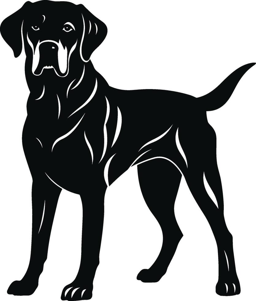 Silhouette labrador retriever dog logo vector