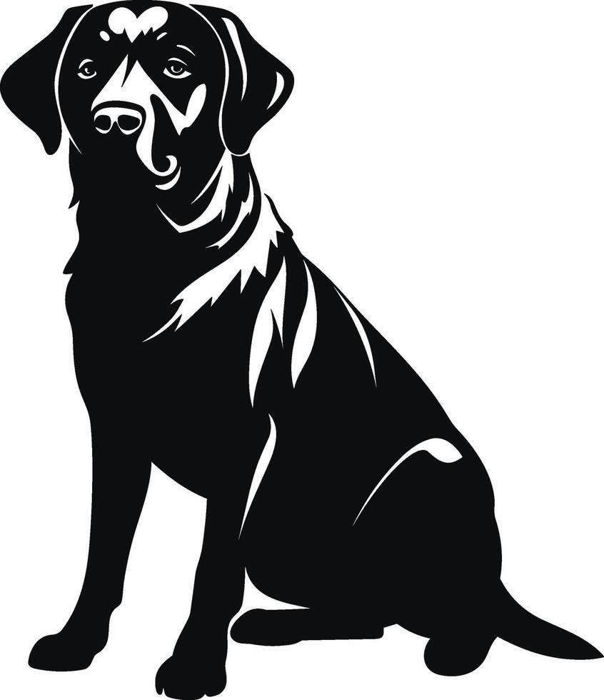 Silhouette labrador retriever dog logo vector