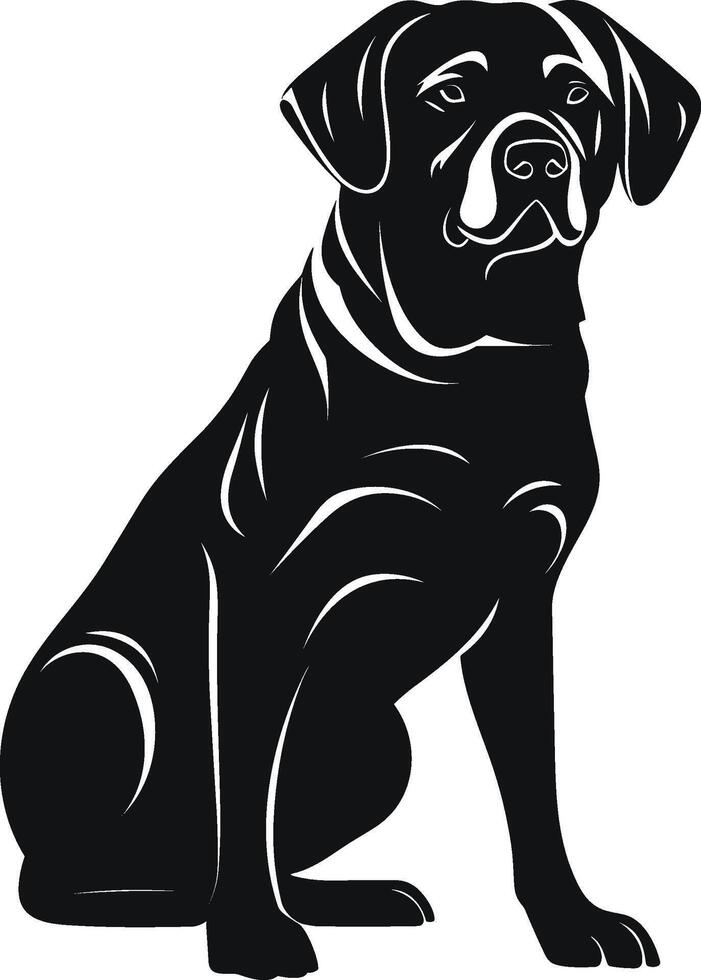 Silhouette labrador retriever dog logo vector