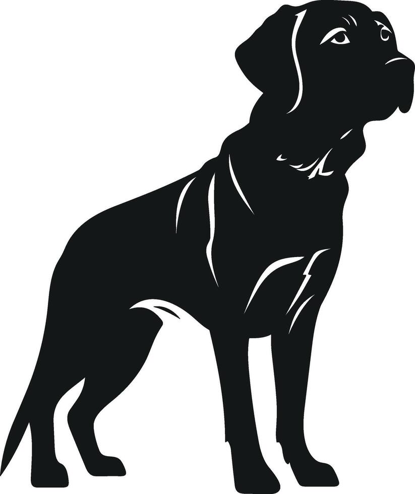 Silhouette labrador retriever dog logo vector