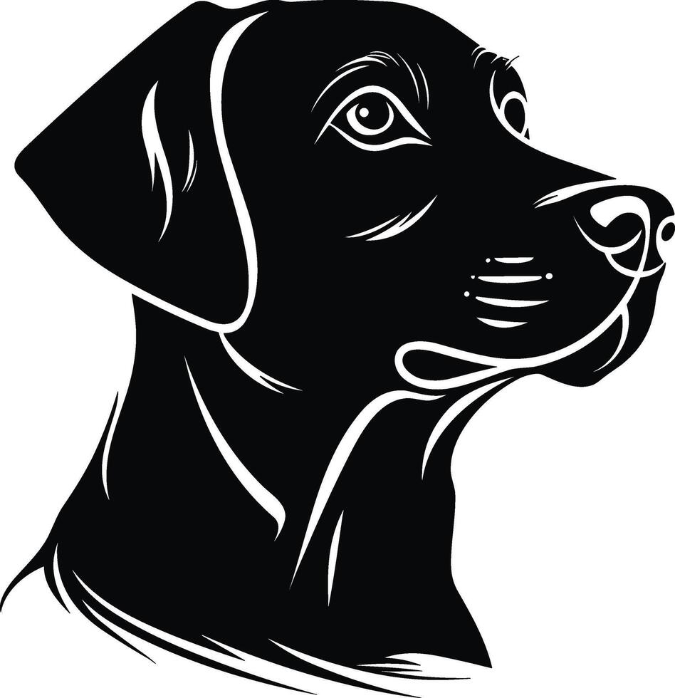 Silhouette labrador retriever dog logo vector