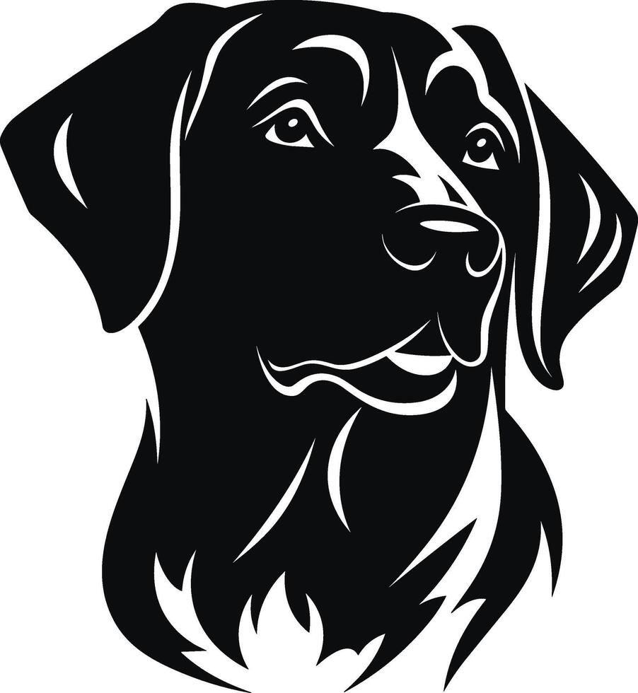 Silhouette labrador retriever dog logo vector