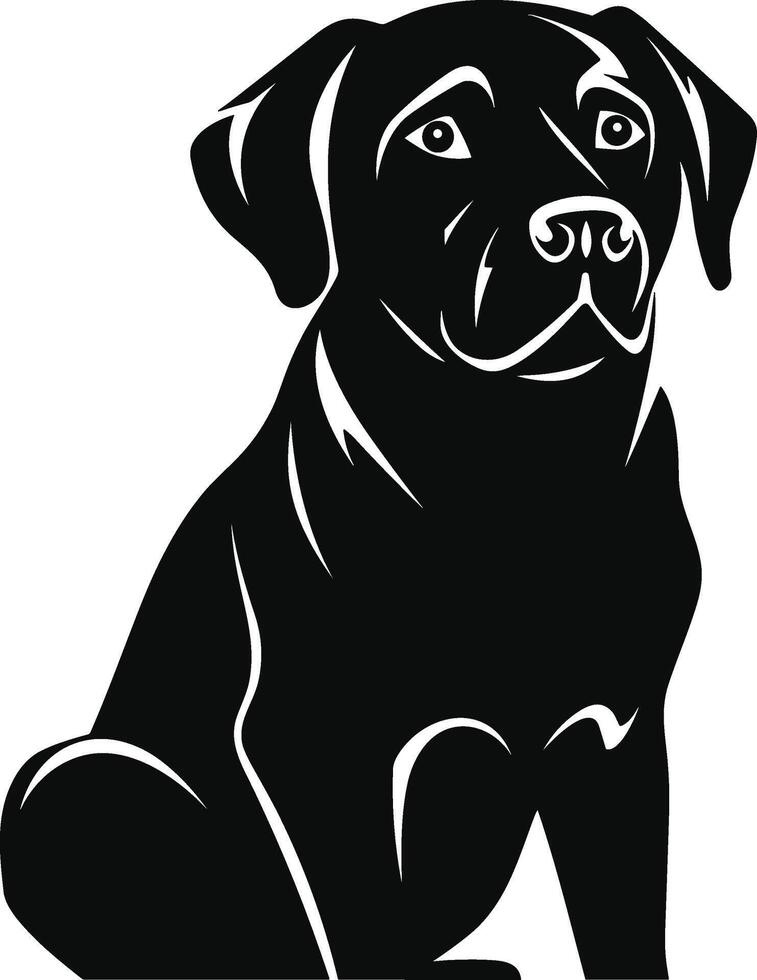 Silhouette labrador retriever dog logo vector
