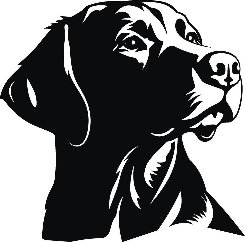 Silhouette labrador retriever dog logo vector