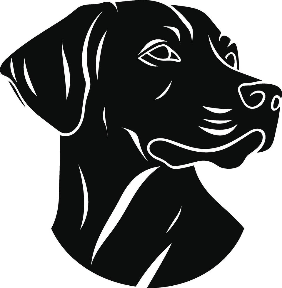 silueta Labrador perdiguero perro logo vector