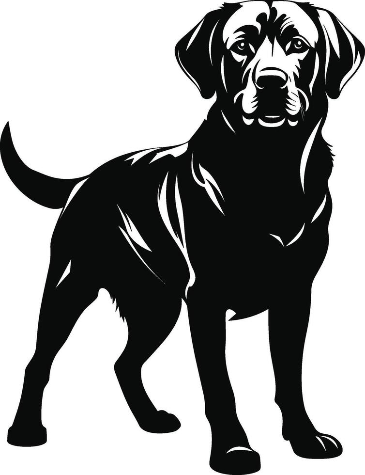 Silhouette labrador retriever dog logo vector