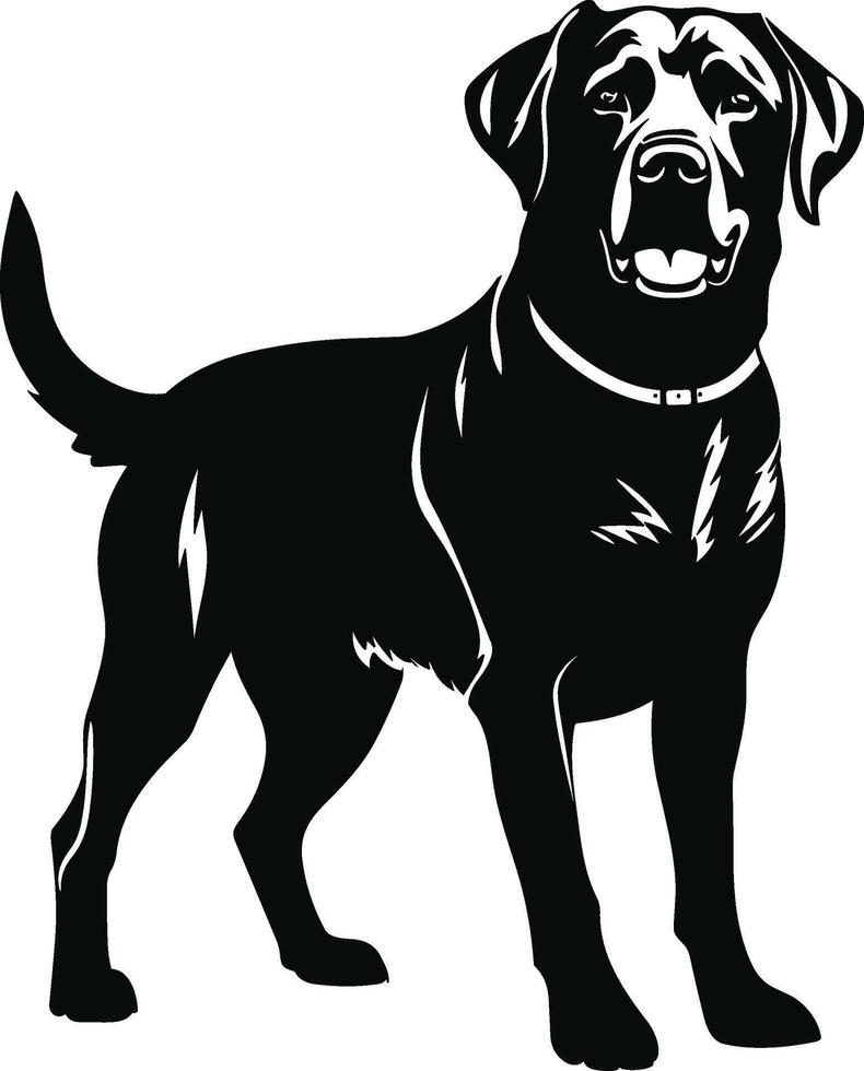 Silhouette labrador retriever dog logo vector