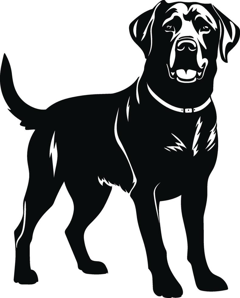 silueta Labrador perdiguero perro logo vector