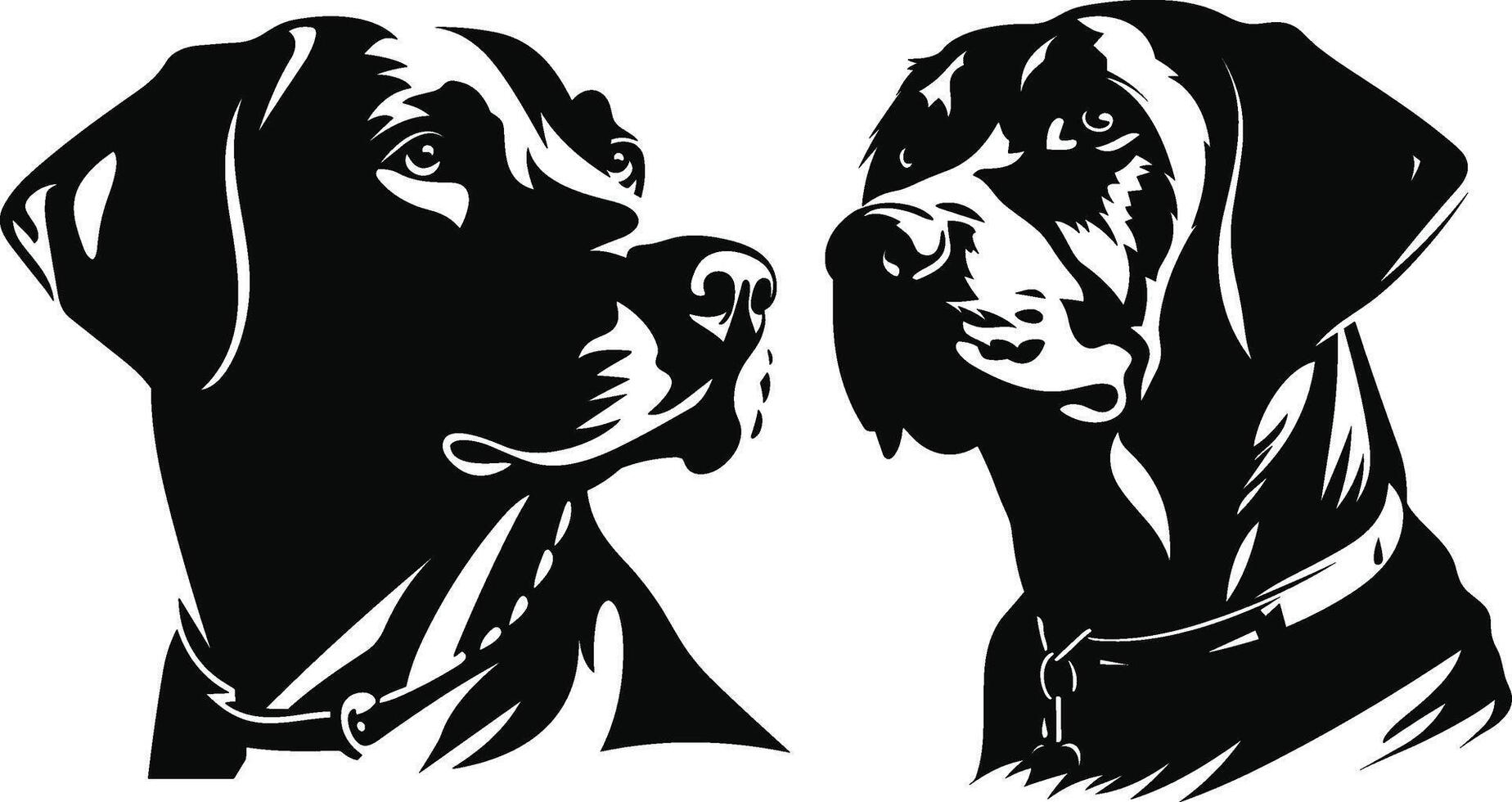 silueta Labrador perdiguero perro logo vector