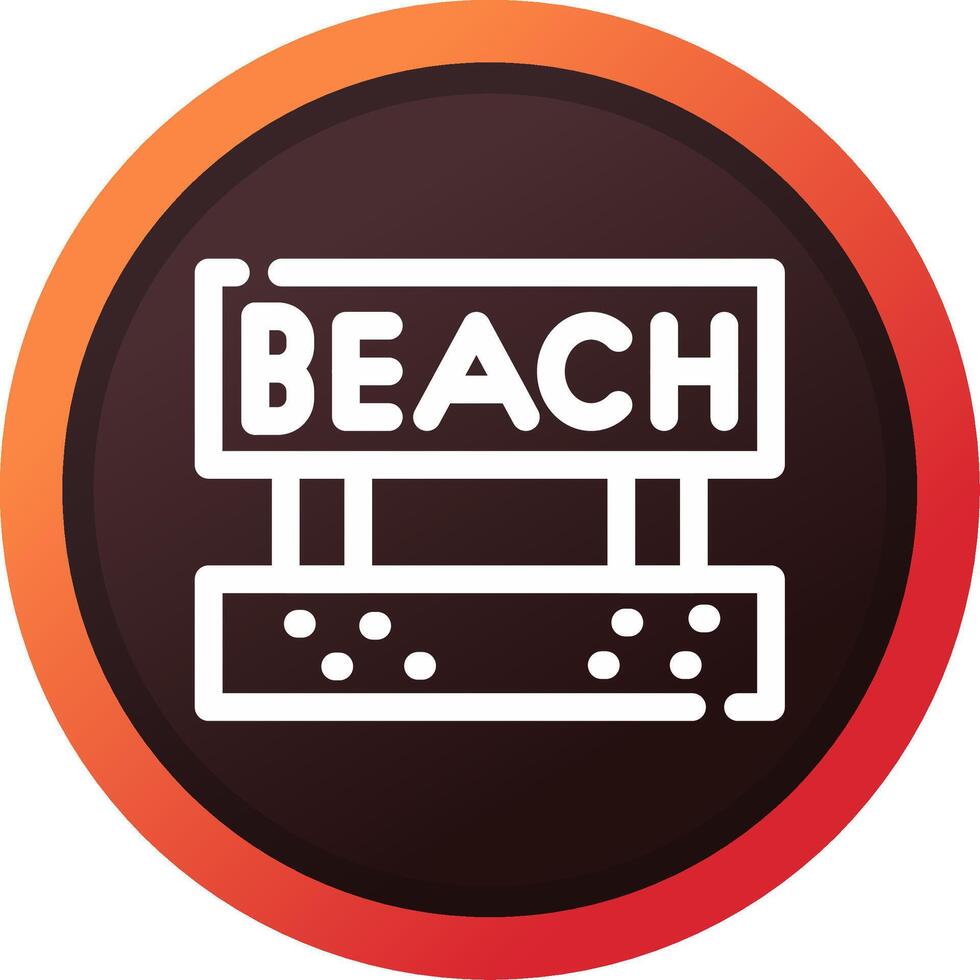 diseño de icono creativo de playa vector