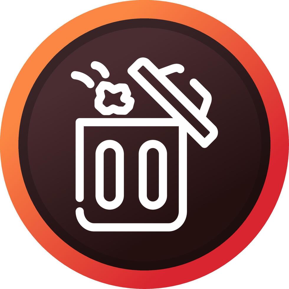 Throwing Trash Creative Icon Design vector