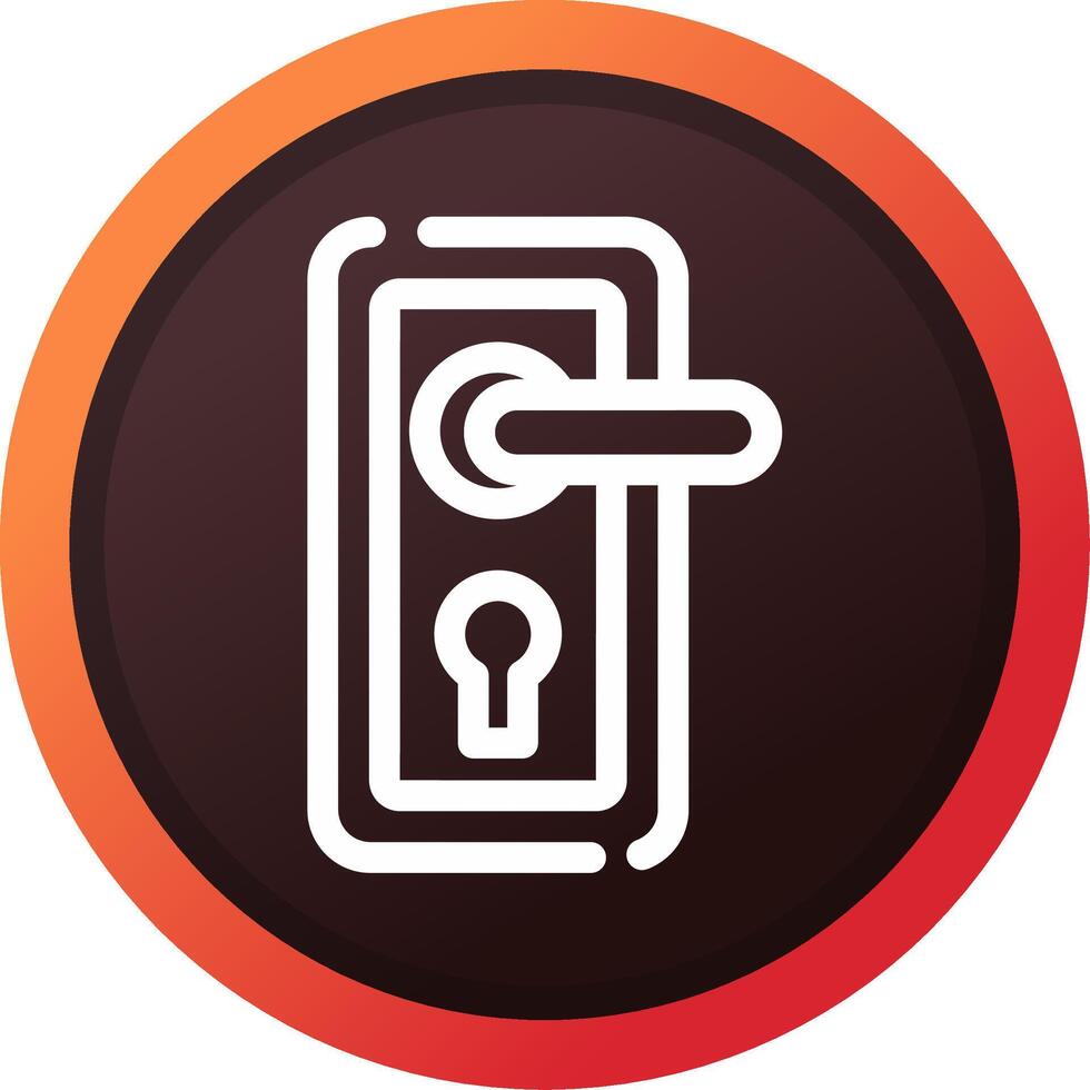 Door Lock Creative Icon Design vector